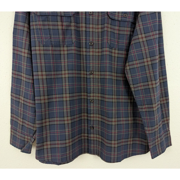 New Alesbury sz L regular Plaid Shirt multi color buttons long sleeves 1849 - Picture 3 of 6